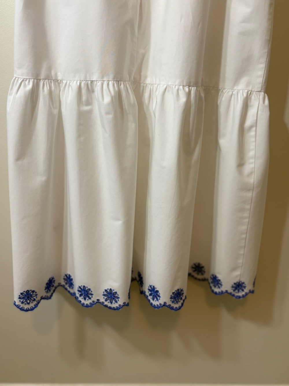 J.Crew White Embroidered Tiered Midi Dress NWT - Picture 6 of 8